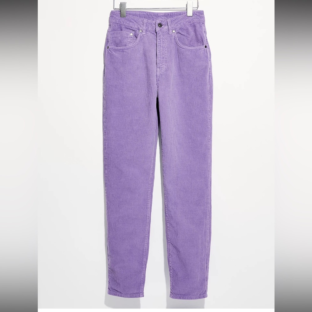 The Ragged Priest Purple Cord Mom Jeans